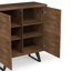 Meuble de rangement en bois d'acacia massif de style industriel moderne de 39 po de longueur avec tablettes réglables et pieds en métal Lowry-1892540637-1937237751