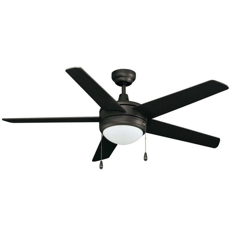 Mirage IV 52"5-Blade Indoor Ceiling Fan, Matte Black, Matte Black