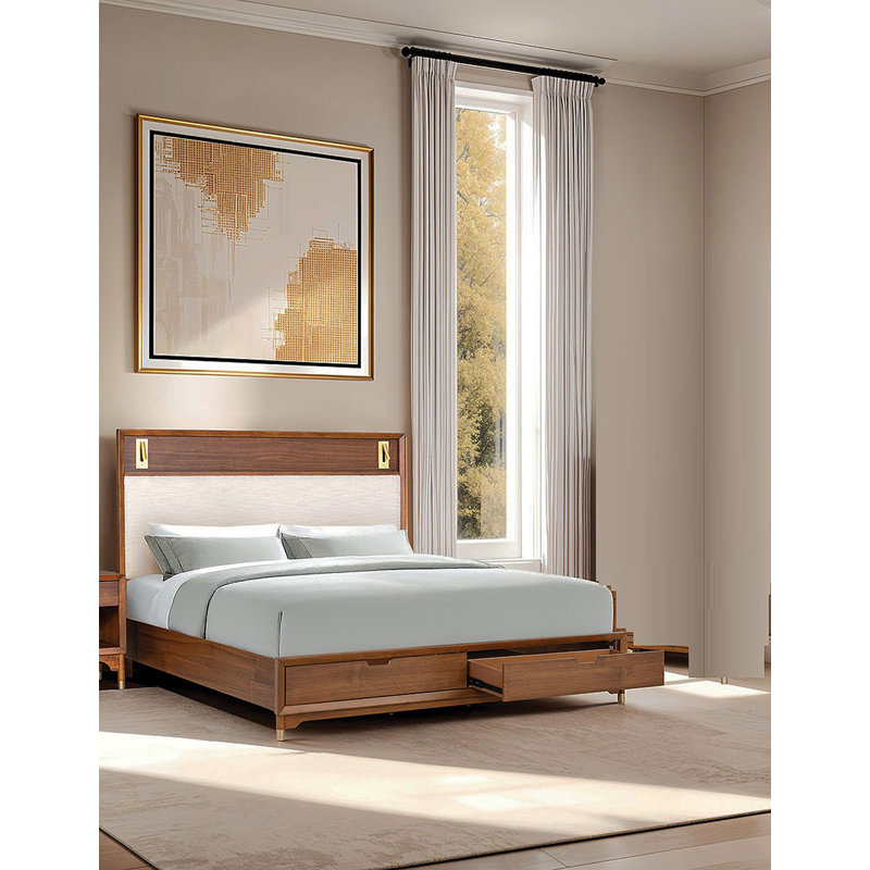 Mobilier de chambre à coucher Mid-Century, Noyer, Grand