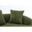 Canapé à compression, canapé courbé de style moderne pour petits espaces et appartements, chenille 30D sans assemblage, 3 coussins décoratifs. Vert.