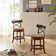Tosha Swivel Counter Stool with Solid Wood Frame