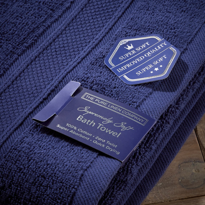 Luxury Zero Twist 100% Cotton Bath Sheet, Navy
