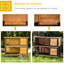 Cage à lapin en bois de 2 étages - structure en métal, toit imperméable, portes verrouillables, auge, grande table de 48 po et en métal, plateau sans fuites, boîte de course
