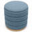 Stylish Linen Cylinder Storage Ottoman-1121326091