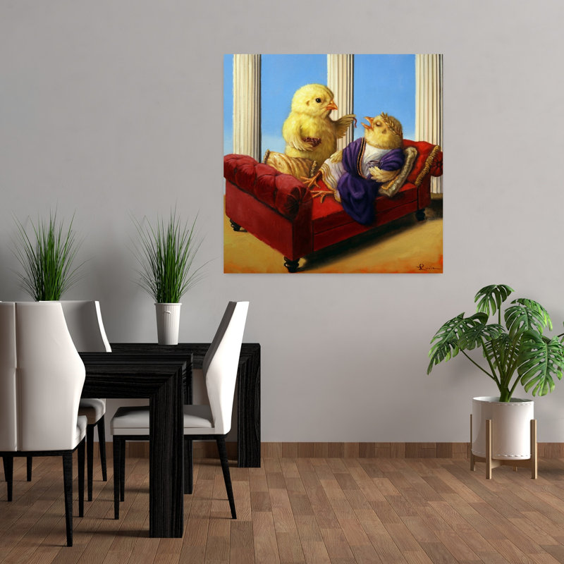 Emperor's lunch, art urbain contemporain, H 36 po x l 36 po