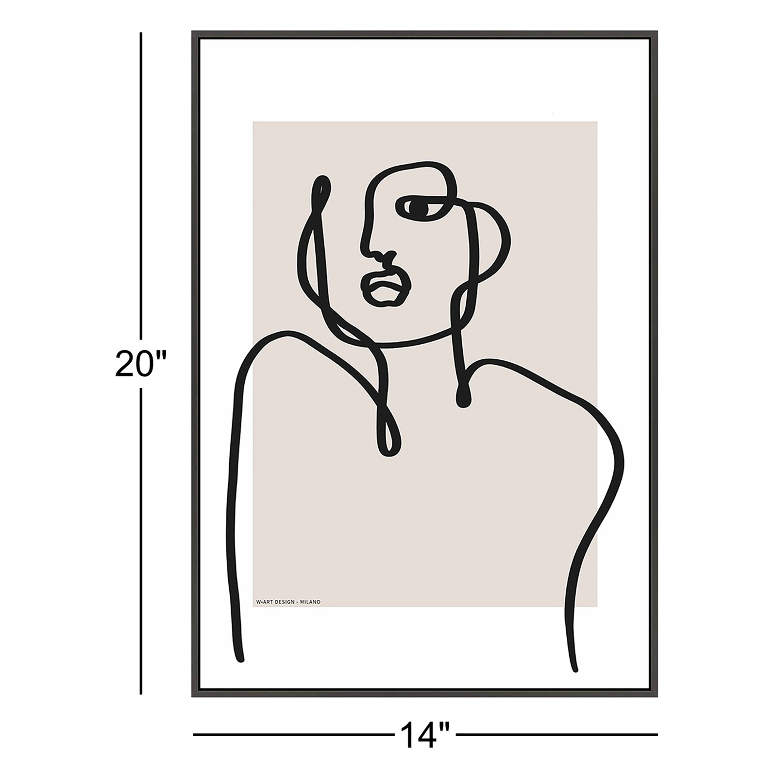 Figure And Form by Romina Gadler, 20" H x 14" W x 1.25" D, Black Framed Canvas