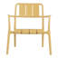 2 chaises simples pour 2 personnes et table basse, meubles en polypropylène jaune, pour l'intérieur extérieur, la décoloration, la conception toutes saisons, 5 utilisations intérieures / extérieures, de qualité commerciale, toutes saisons, robustes,
