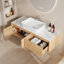 Meuble-lavabo simple 48 po avec comptoir en pierre blanche, meuble-lavabo flottant en bois massif multi-couches avec un tiroir et une armoire-811539850-1061511579