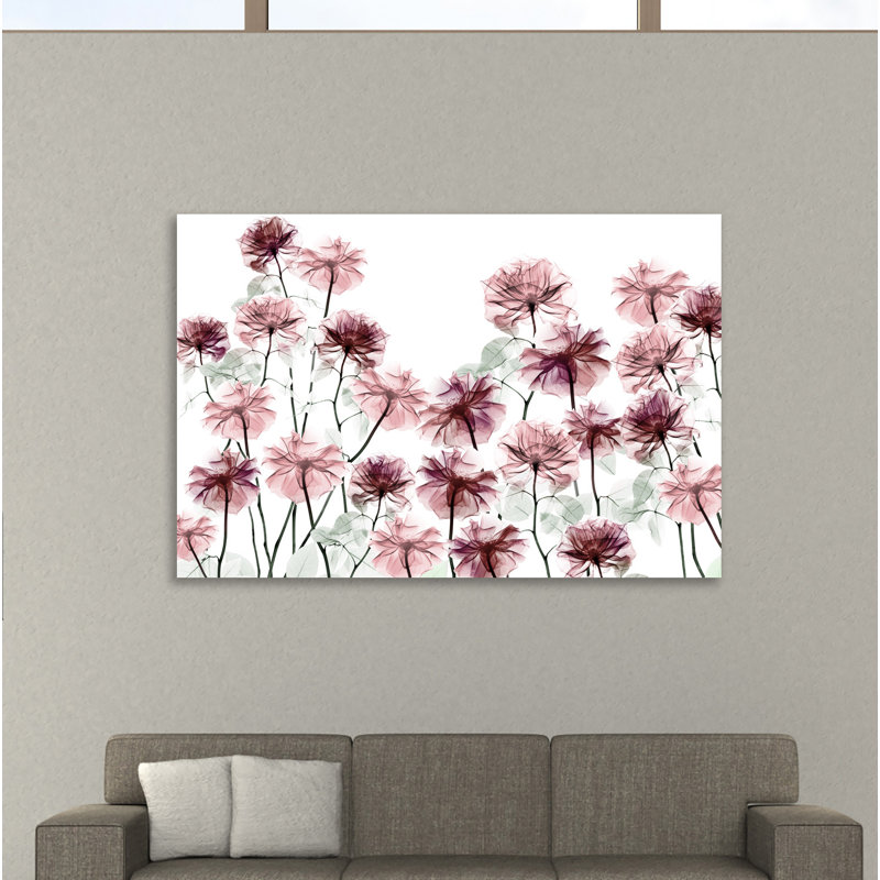 "Energetic Flower Bed 1", toile tendue par Albert Koetsier, H 40 po x l 60 po x P 1,5 po