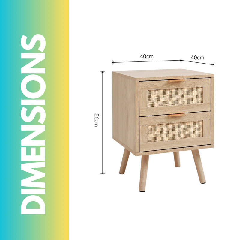 Mory Bedside Table with Storage Drawers End Side Tables Living Room