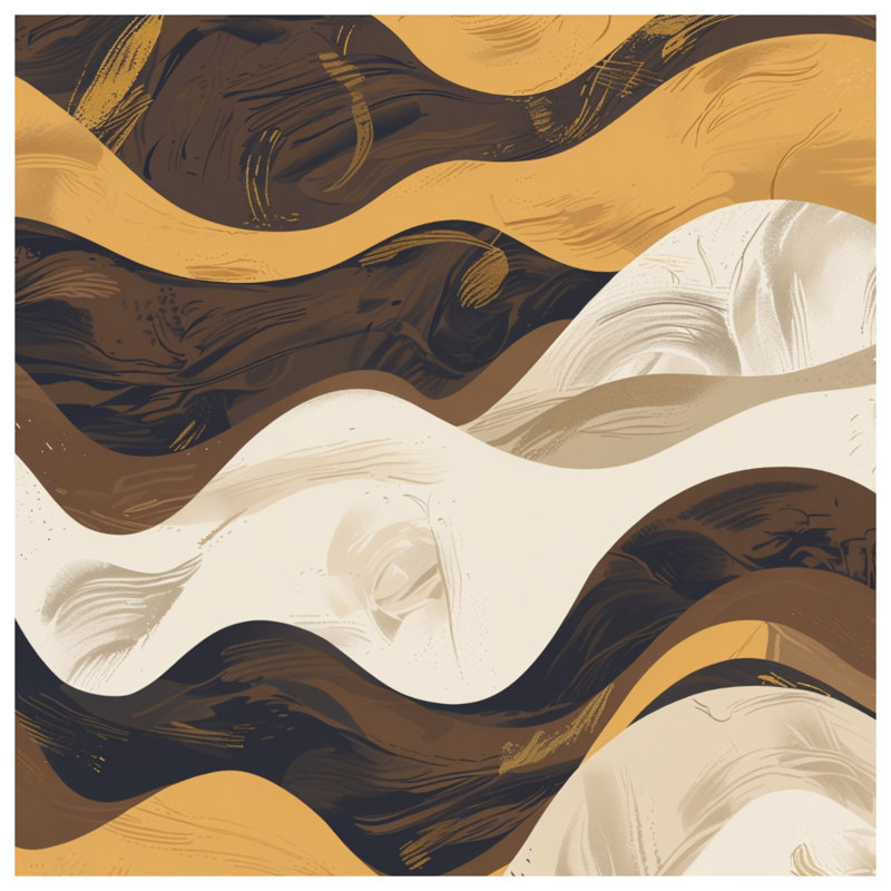 Housses de couette Wavy Earthy, Très grand lit