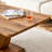 Modern Minimalist Wood-Tone MDF Coffee Table Set (Square + Rectangular)Wood Colour,MDF Coffee Table,Wood-Coloured Textured Decal,Side Table.