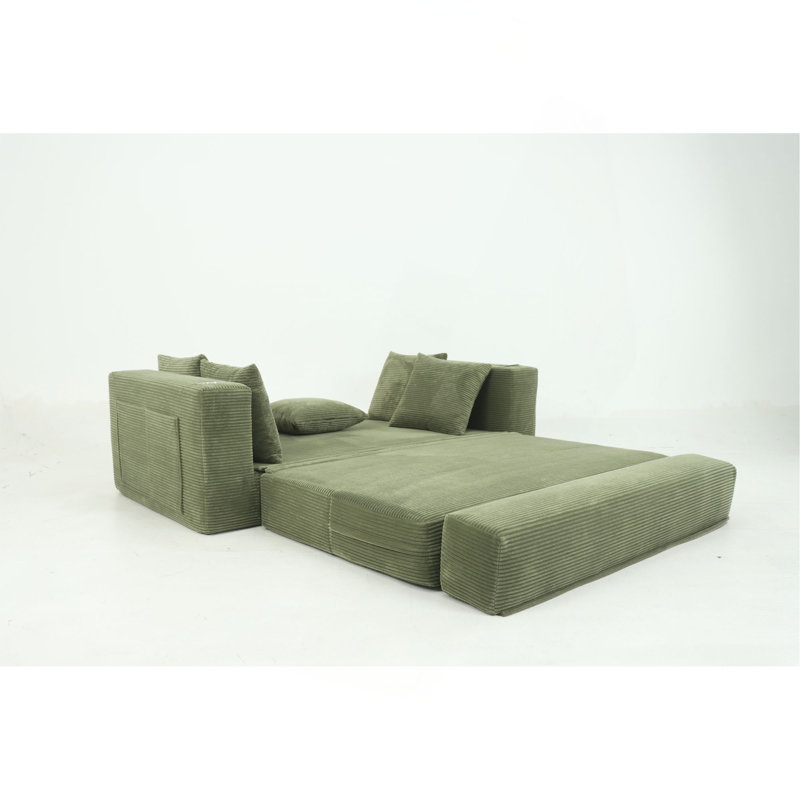 Canapé-lit pliant 76 po, Vert