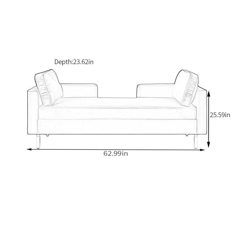 Modern Simple Bench Sofa Stool Velvet Upholstered Bench