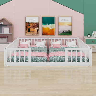 Double Floor Bed With Fence, Guardrails