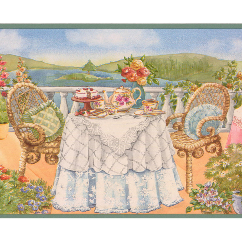 Bordure de papier peint abstraite Ginther Victorian