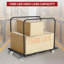 Chariot de transport pliant en acier pour table et chaises, chariot mobile à cadre amovible avec roulettes verrouillables de 5 pouces, chariot à roulettes polyvalent pour le transport de meubles d'entrepôt, d'hôtel, d'événements et de bureau, noir