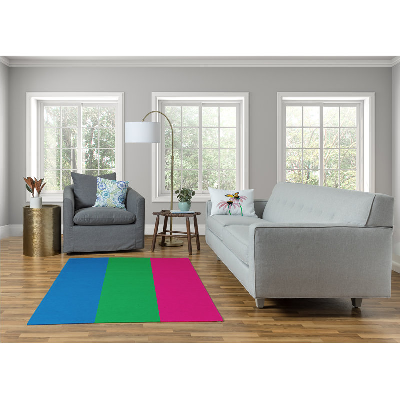 Chenille Striped Indoor Rug, Rectangle 5' x 7'