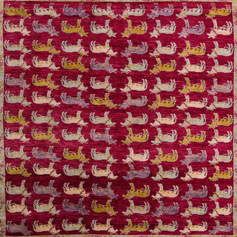 Amelia-Anne Abstract Indoor Rug, Square 7'