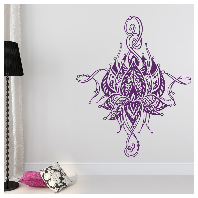 Décalcomanie murale fleur lotus Buller, Violet