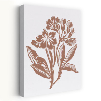 Rustic Floral Illustration Elegant Minimalist Organic Nature Plant Wall Art