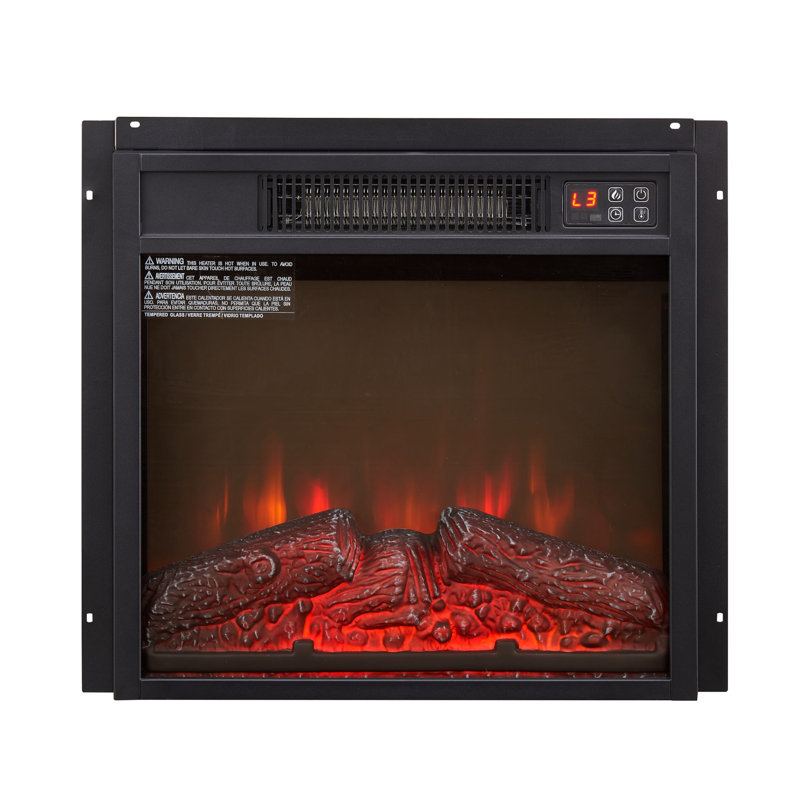 Chaufferette électrique sur pied encastrable noir ultra-mince 1400 W pour la maison P 5,56 po x l 18 po x H 17,13 po
