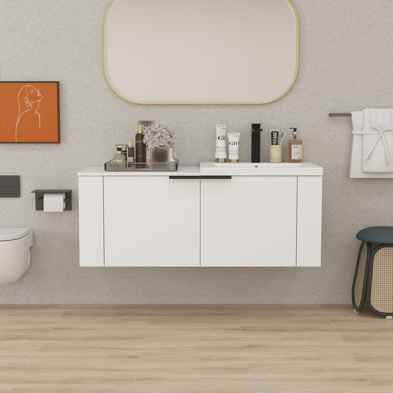 Ensemble de meuble-lavabo 48 po avec armoires, Chêne blanc Américain