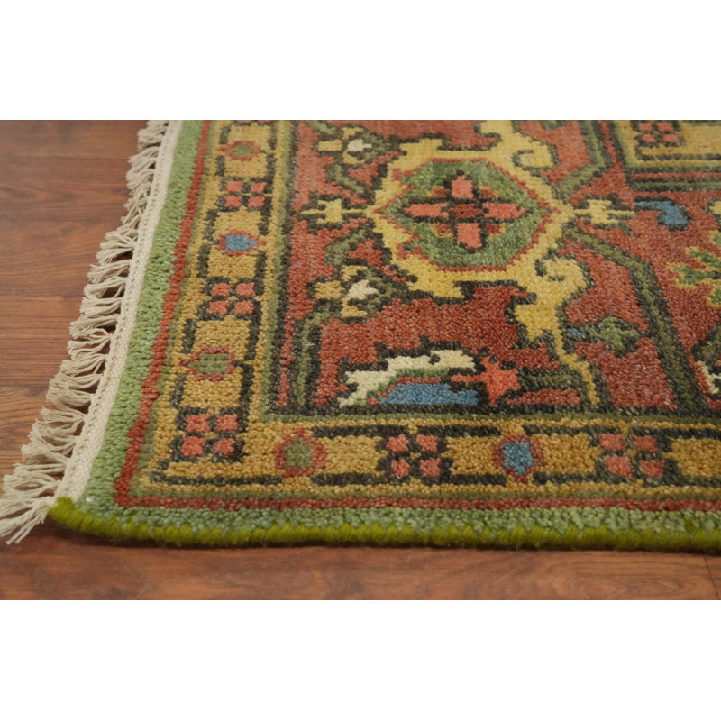 Tapis vert traditionnel pour salon 9 x 12