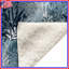 Blue Floral Pattern Blankets-128572038