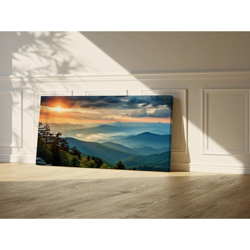 Très grande affiche de voyage panoramique Blue Ridge Mountains, Impression sans cadre, H 36 po x l 72 po