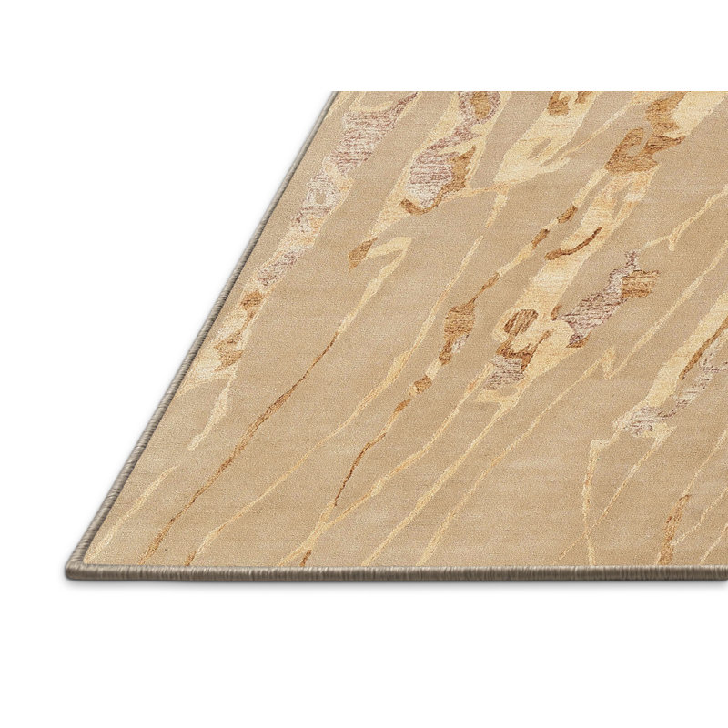 Surface beige contemporaine tapis, Rectangle 5 pi x 7 pi