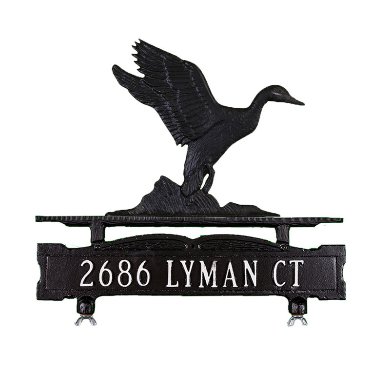 Metal Mailbox Sign, Yes, Satin Black