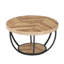 Table basse 31,5 pouces avec tablettes à deux niveaux, bois d'ingénierie et acier, moderne
