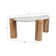 Sagebrook Home 42X18" Curved Coffee Table, White/Natural