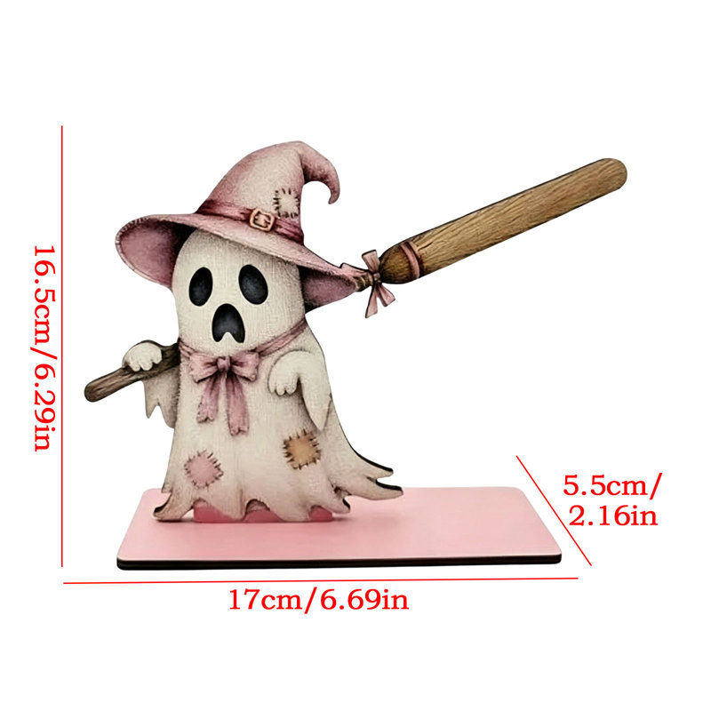 Décoration d'Halloween : distributeur de papier essuie-tout décoratif en bois représentant un personnage effrayant mignon, accessoire de cuisine à poser sur le comptoir.