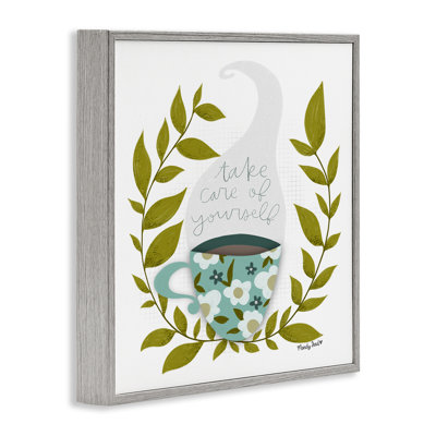 «Take Care with Relaxing Coffee», estampe numérique, design par Mandy Ford Art + Illustration