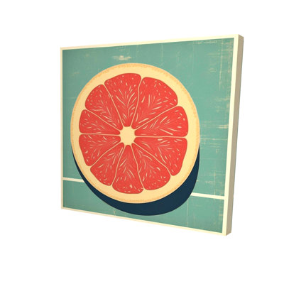 Pamplemousse - Toile verte minimaliste pour la décoration intérieure