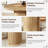 63" Fluted Oval Dining Table Double Pedestal Kitchen Table For 4-6 With Thickened Edge & Semi-Cylindrical Base-1960381103