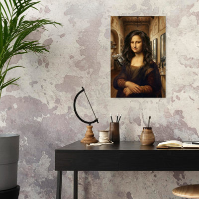 «Mona Lisa's Salon Style Classic Elegant Modern Portrait», reproduction d'art mural