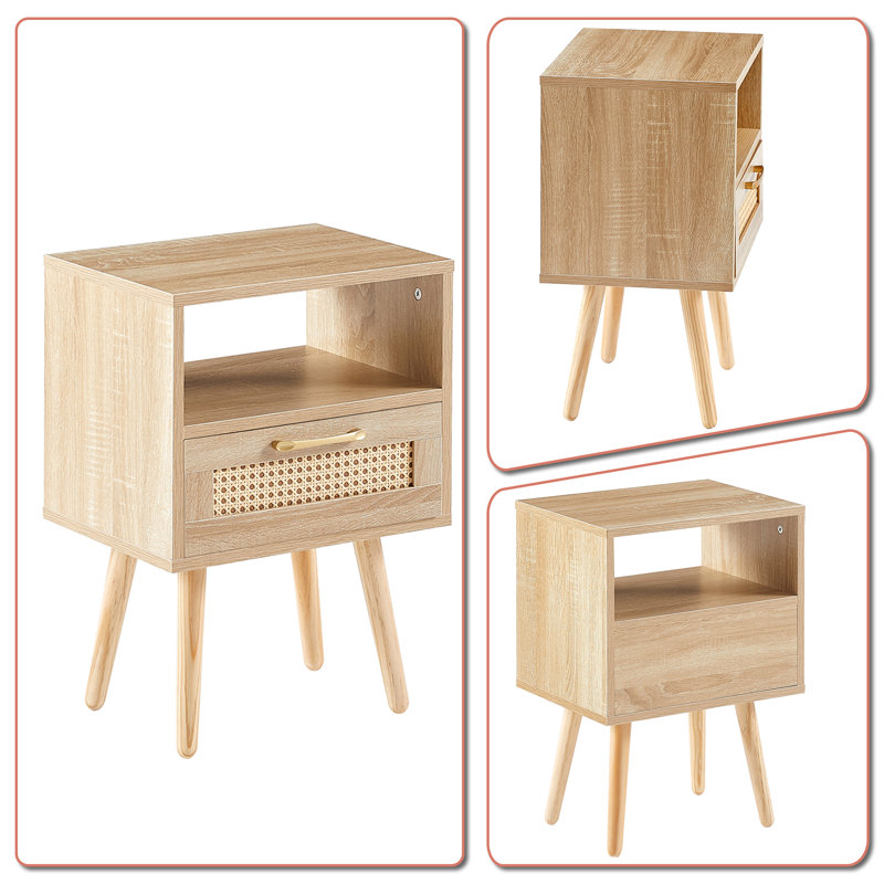 Table de chevet Soan, Naturel