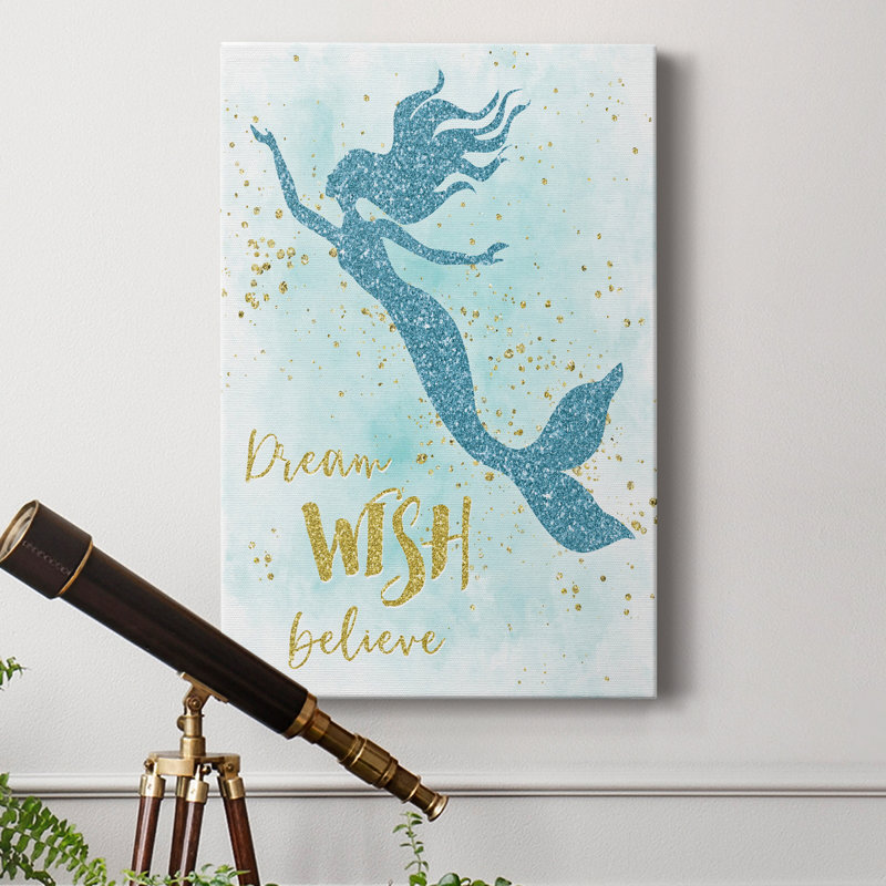" Dream Wish Believe " Painting Print, 12" H x 8" W x 1" D