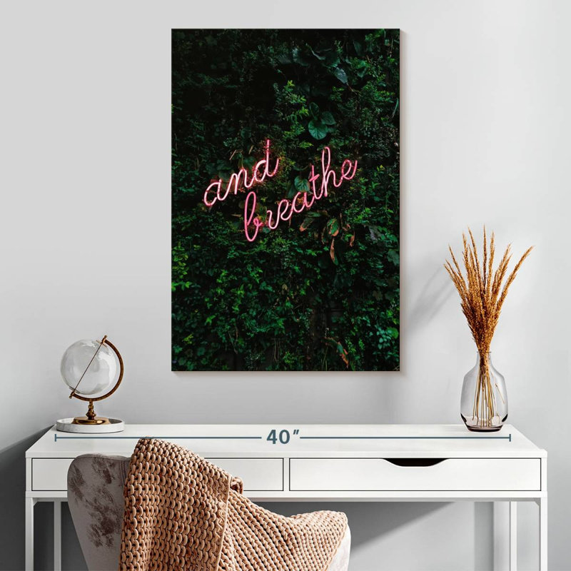 Tergel And Breathe Typography, 30" H x 20" W