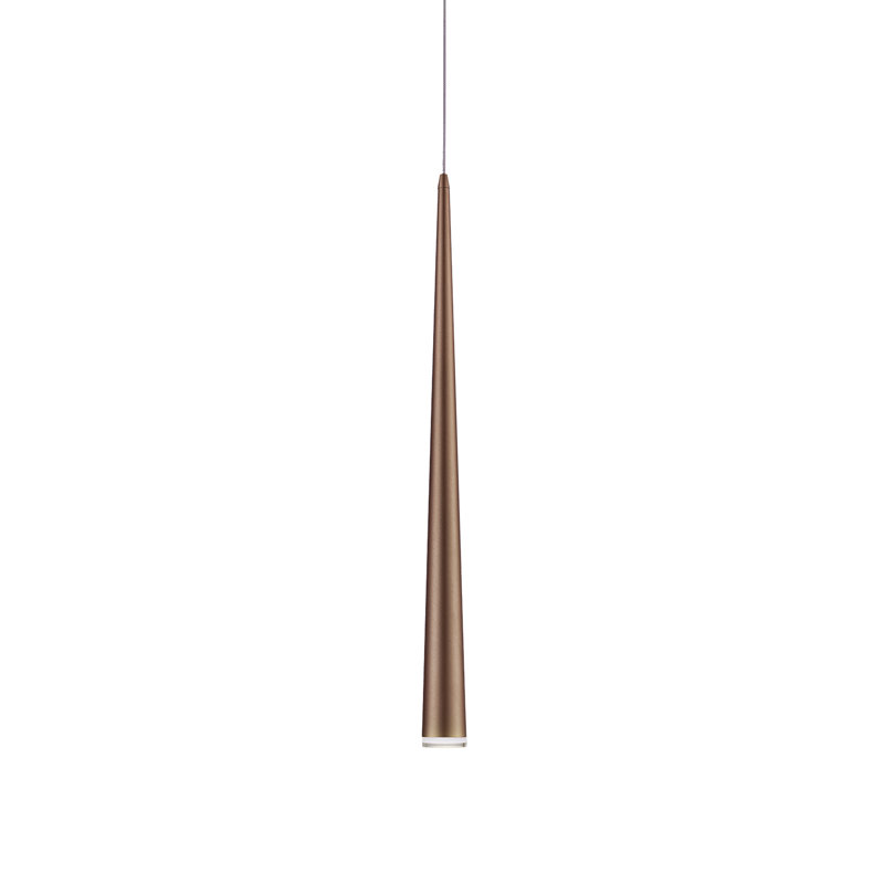 36" White Glass LED Pendant Light with Brushed Nickel Finish