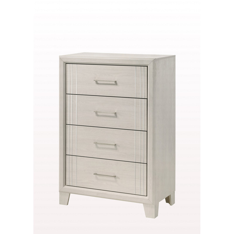 Armoire de chevet contemporaine à 4 tiroirs 1Pc