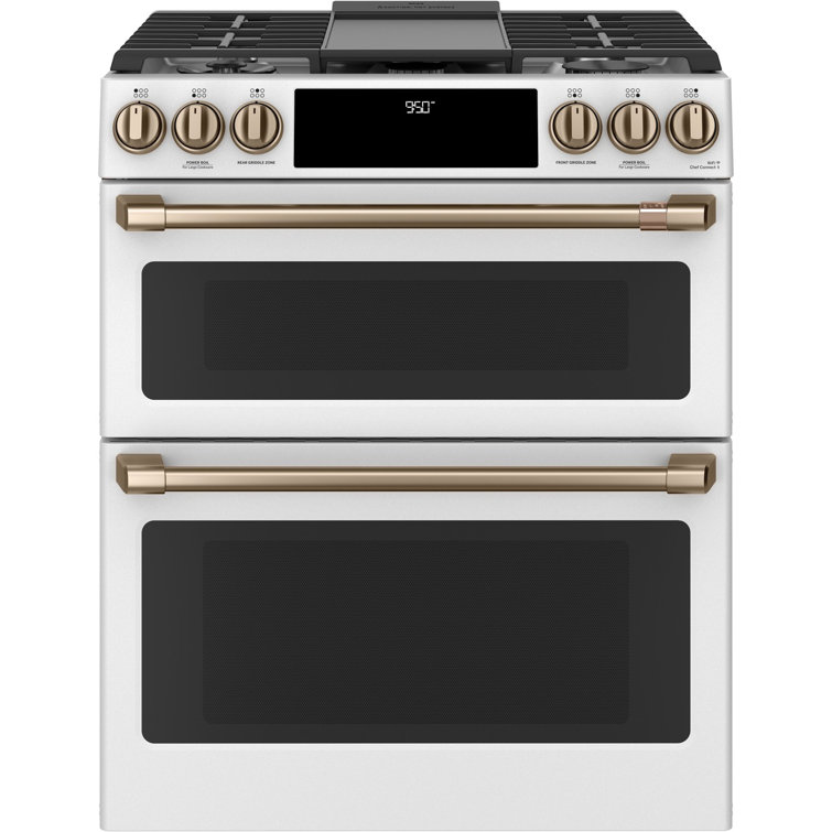Café 30" 7 cu. ft. Smart Slide-in Dual Fuel Range with Griddle
