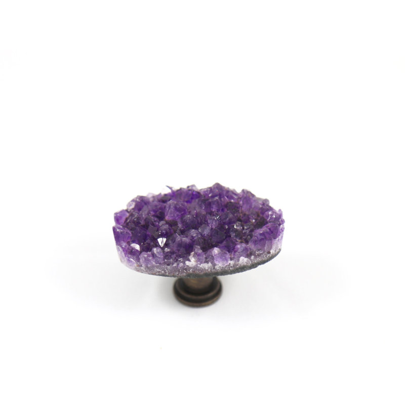 Novelty Knob, Antique Copper/Purple