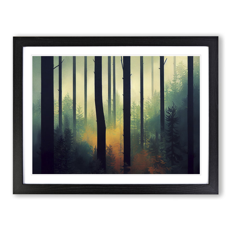 Glorious Forest - Framed Print, Black, 46cm H x 64cm W x 2cm D
