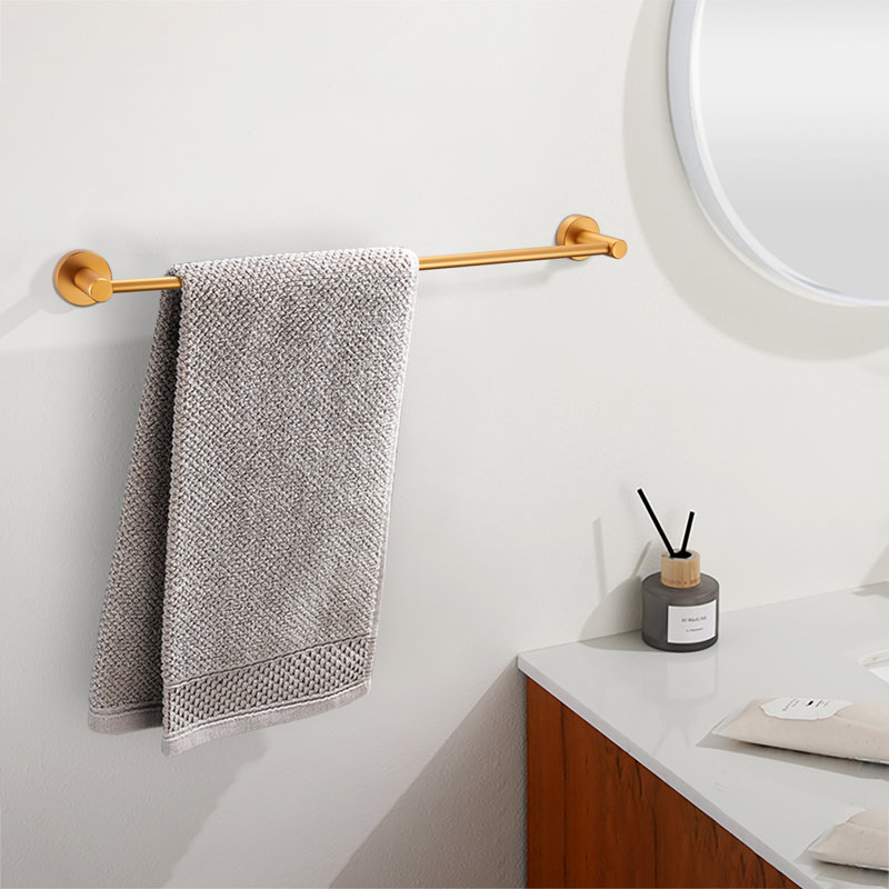 Barre à serviettes ajustable, extensible murale 15,75-27,55 po, Or