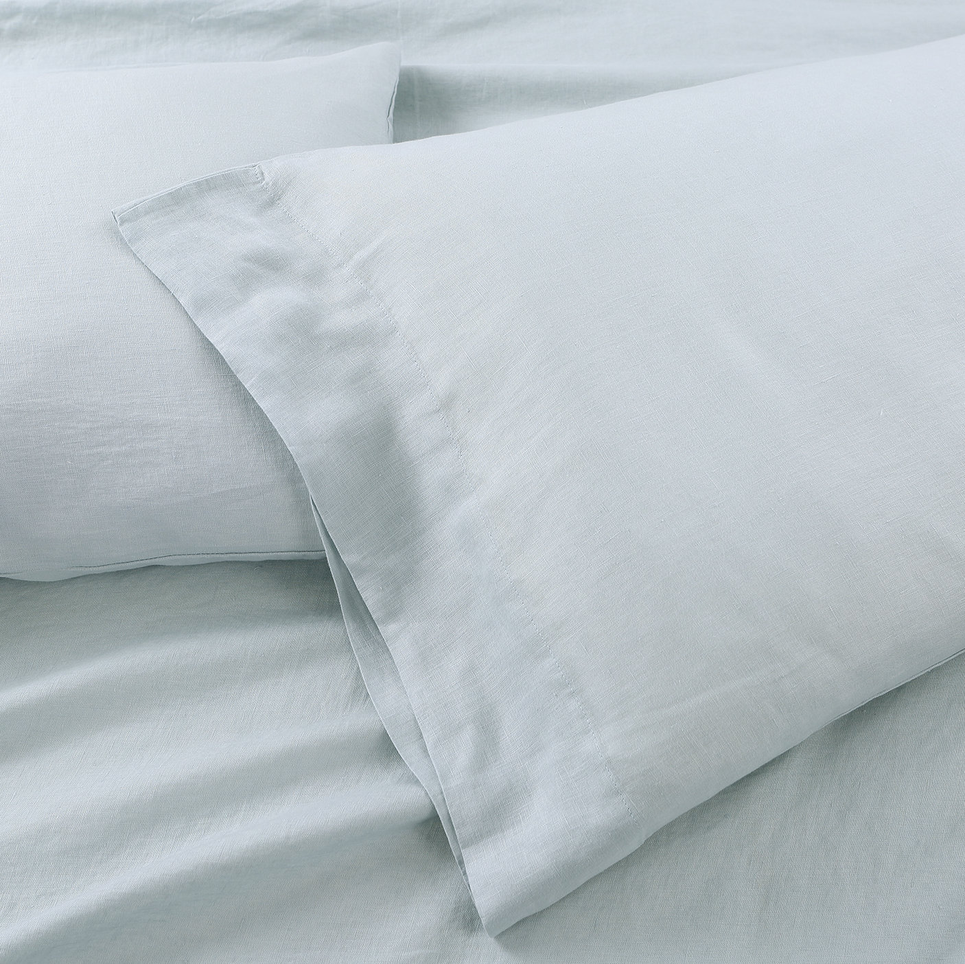 Frazier 100% Linen Machine Woven Sheet Set, King Sheet Set with 2 Pillowcases, Blue