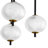 3-Light Oval Acrylic Dimmable LED Semi-Flush Mount